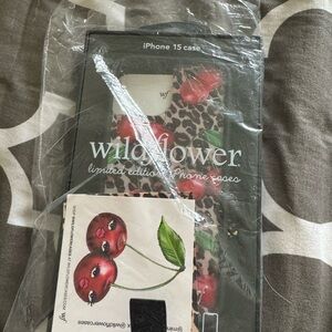🚨SOLD🚨Wildflower phone case for iPhone 15 unopened with stickers